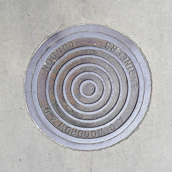 Manhole Cover, London - Cast iron circles