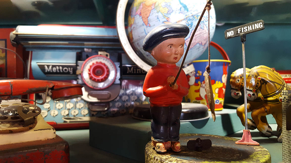 Tin toys displayed in Pollocks Toy Museum