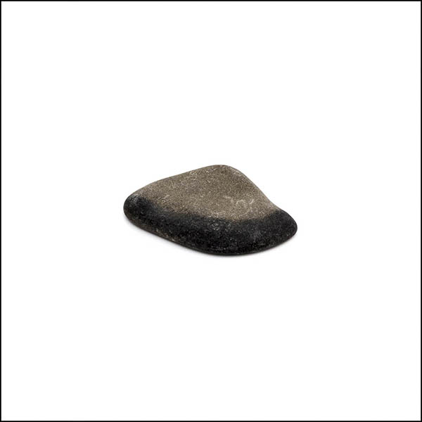 Pebble - rounded triangle, warm grey with black band