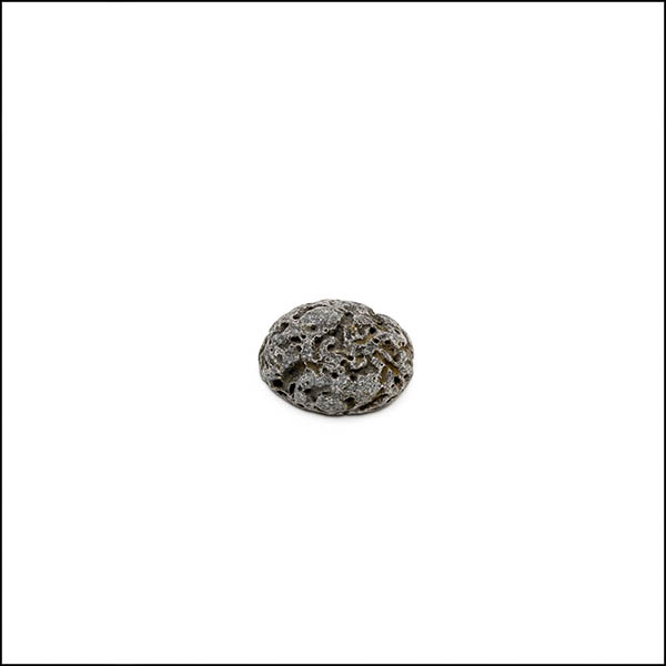 Pebble - round, cool grey, pitted eroded