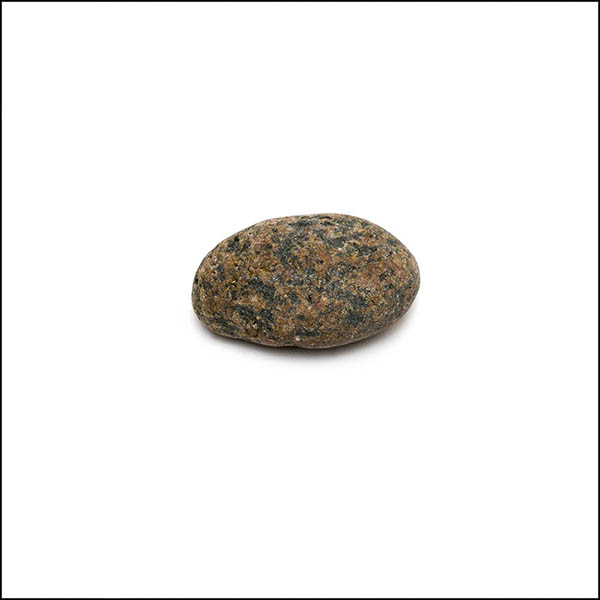 Pebble - oval, mottled brown and dark grey