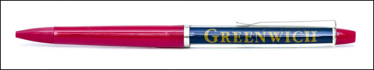Floaty Souvenir Pen - Greenwich Maritime Museum, London - floating Cutty Sark - red