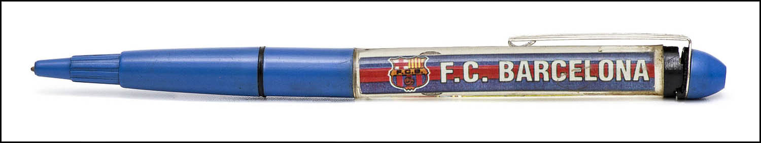 Floaty Souvenir Pen - FC Barcelona stadium - Floating football - blue